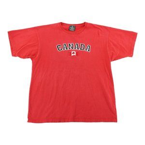 Canadian Country Collection Canada Canadian Flag Men's‎ T-shirt Red Size XL
